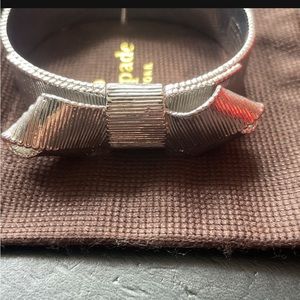 Beautiful Kate Spade silver, spring close, All Wrapped Up bow bracelet.